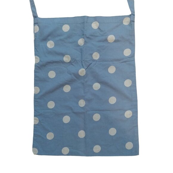 April Cornell Blue Polka Dot Tote Bag Cotton Boho Cottagecore Eco Friendly - Picture 3 of 5